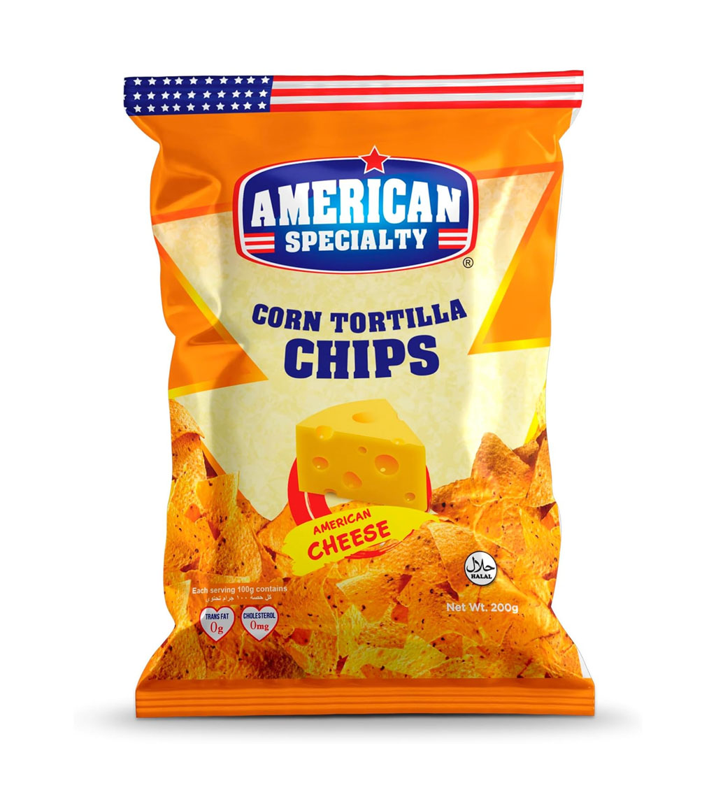 American Specialty Corn Tortilla Chips American Cheese 200g