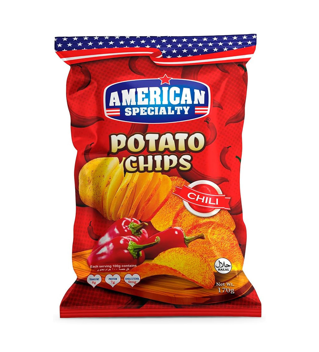 American Specialty Potato Chips – Chili Flavor 170g