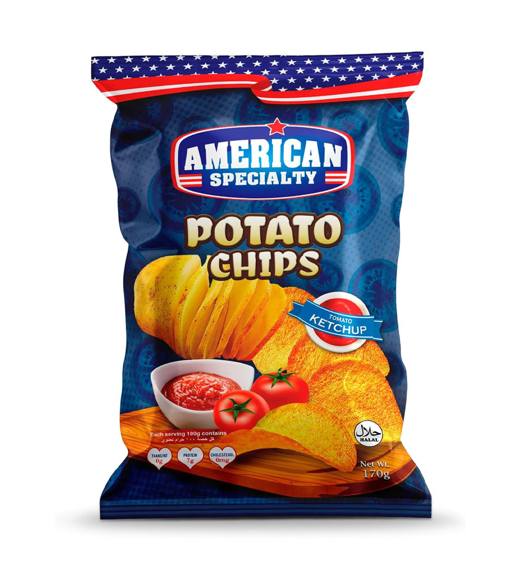 American Specialty Potato Chips – Tomato Ketchup Flavor 170g