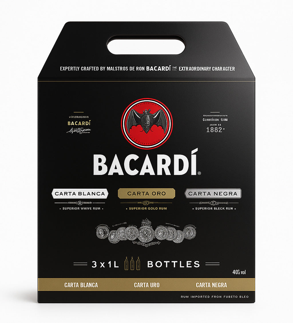 Bacardi Rum Triple Pack 1L