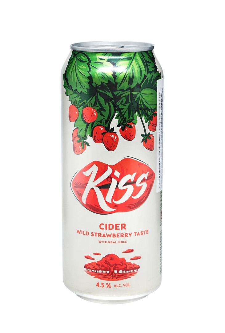 Cider KISS Wild Strawberry Can 4.5% 500ml