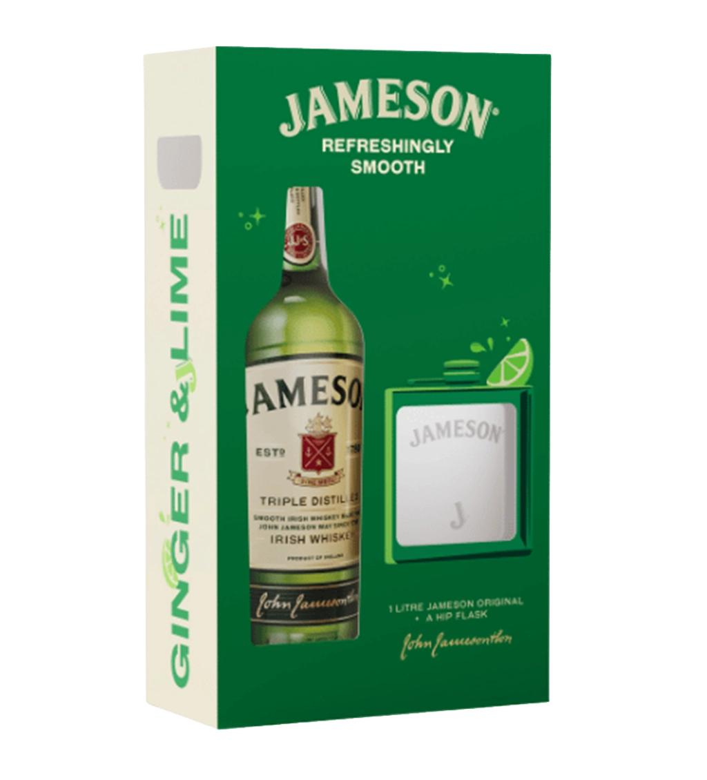 Jameson Whisky 1L With Hipflask