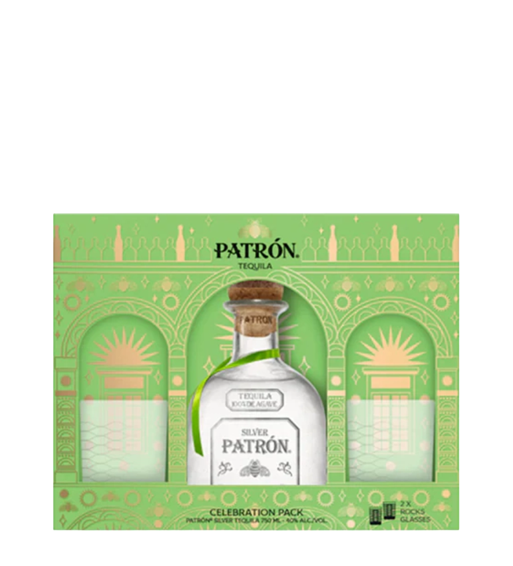 Patron Silver Promo 750ml + Glassware